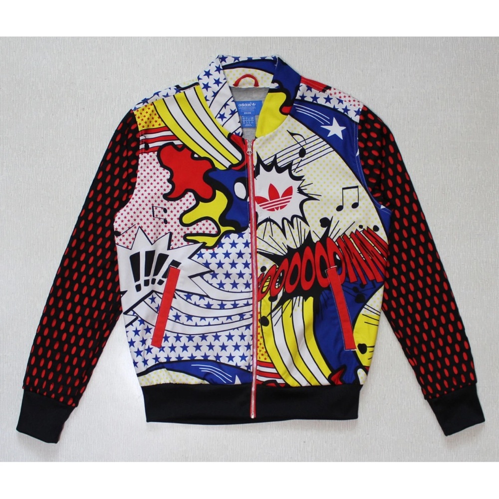 Women's Adidas Originals x Rita Ora Super Track Top Jacket Comic Print size M